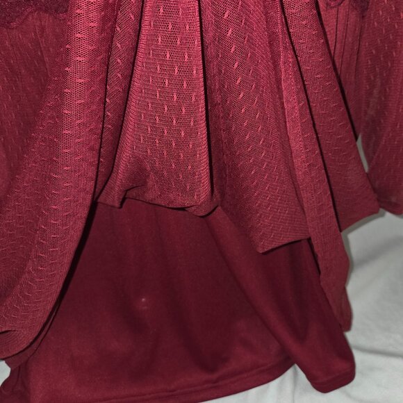 Suzanne Betro Burgundy Lace Top - Picture 4 of 5